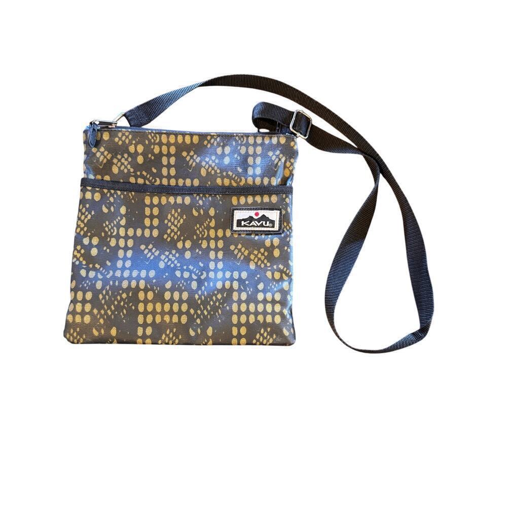 KAVU Crossbody Bag - Abstract Dot & Dash Grid Print